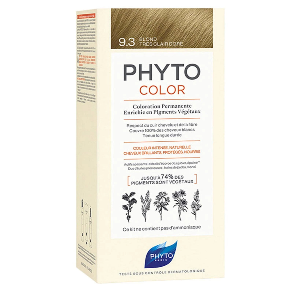 Phyto Phytocolor Tinte Capilar Permanente 9.3 Rubio Dorado Muy Claro 50 ml
