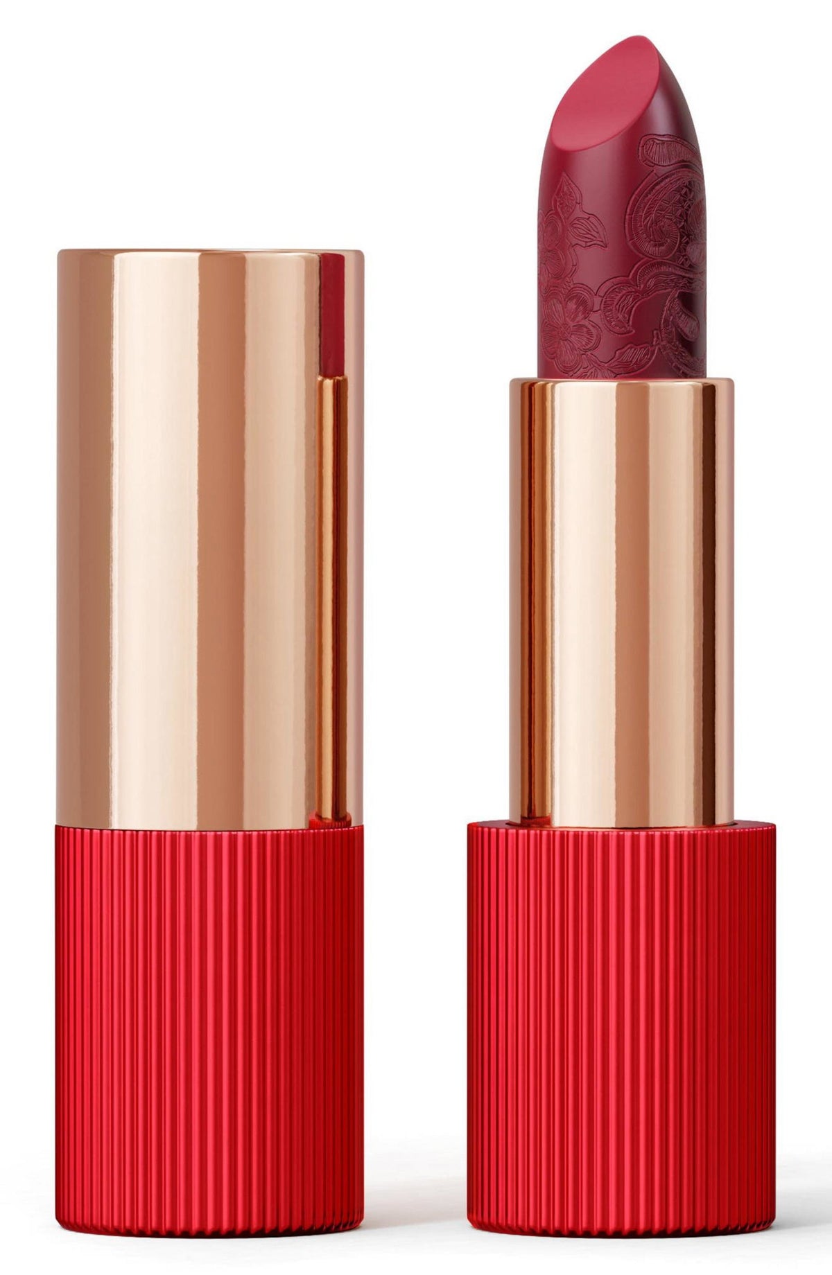 La Perla, Matte Silk, Matte, Cream Lipstick, 107, Cherry Red, 3.5 g