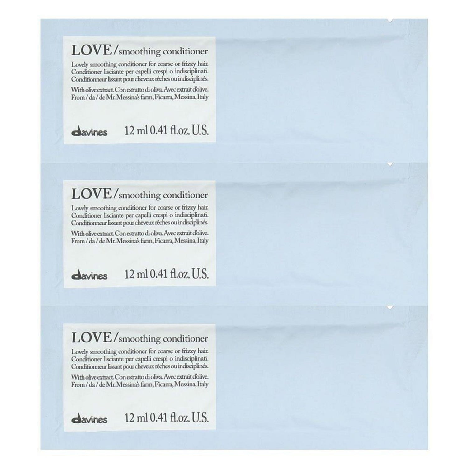 Davines, Love Smoothing, Hair Conditioner, 12 pcs, 12 ml