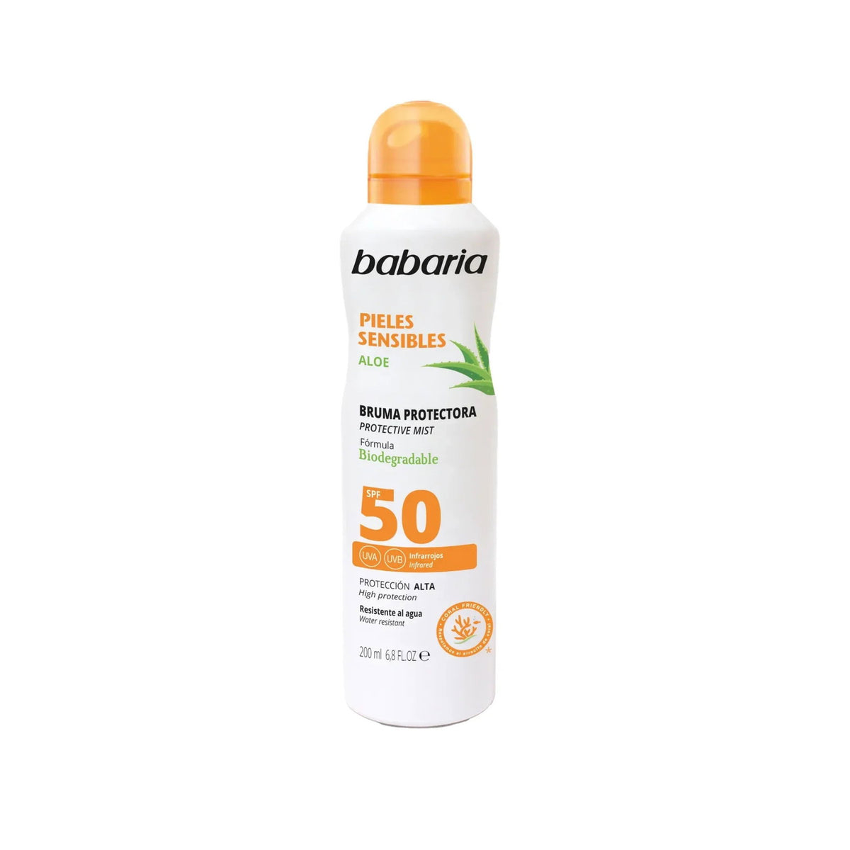 Babaria, Aloe, Sunscreen Mist, SPF 50, 200 ml