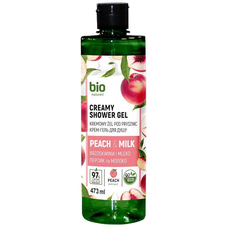 Bio Naturell, Bio Naturell, Peach & Milk Creamy, Moisturizing, Shower Gel, For All Skin Types, 437 ml