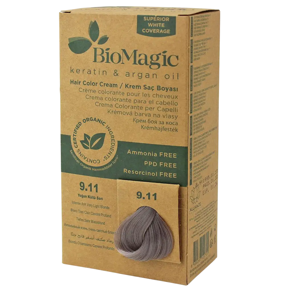 Biomagic, Biomagic, Keratin & Argan Oil, Permanent Hair Dye, 9.11 , 250 ml *Tester