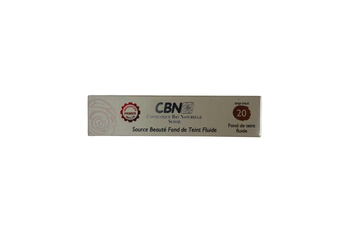 CBN Source Beauté Base de maquillaje líquida con acabado satinado 20 Beige Chaud 30 ml