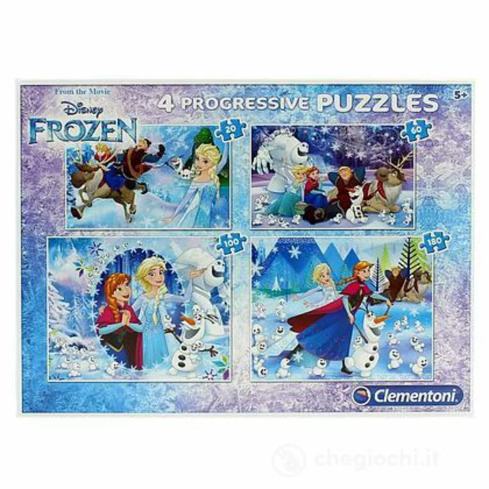Set, Clementoni, Frozen, Jigsaw Puzzles 20 x 60 x 100 x 180 pcs