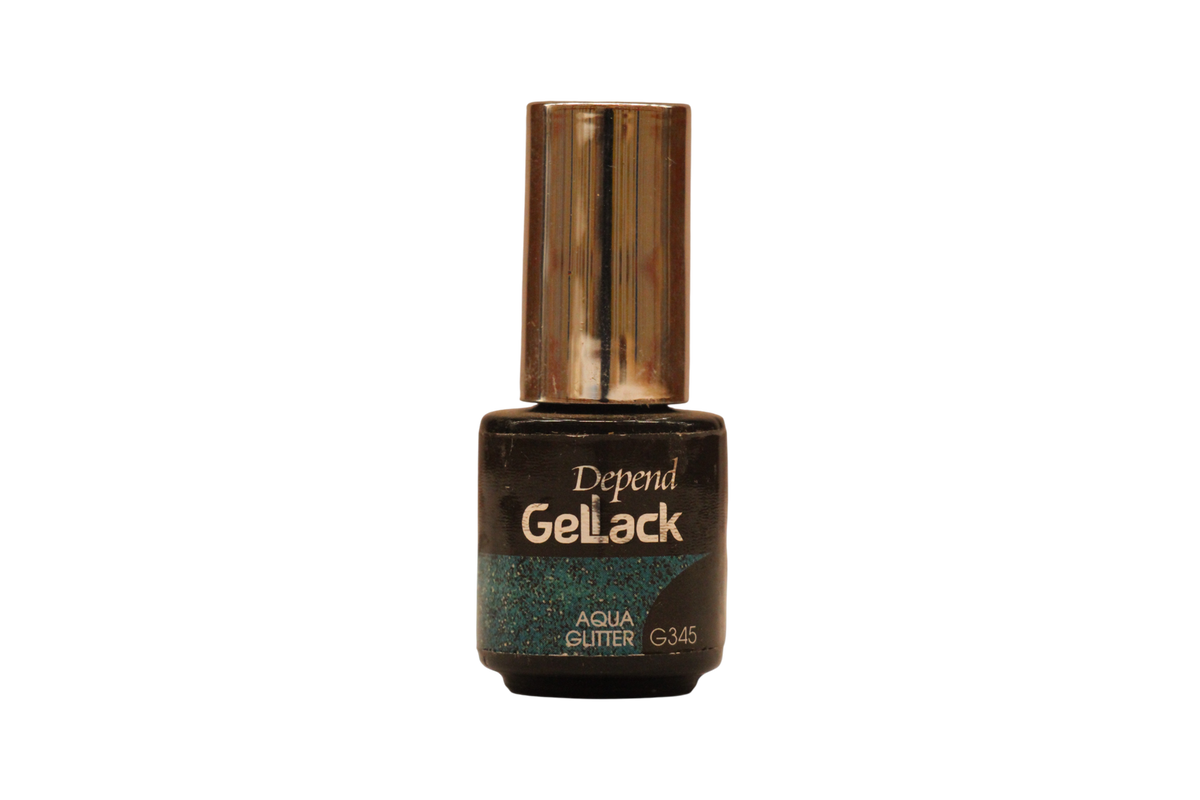 Depend Gel Lack Aqua Glitter G345 esmalte de uñas semipermanente 5 ml Tester