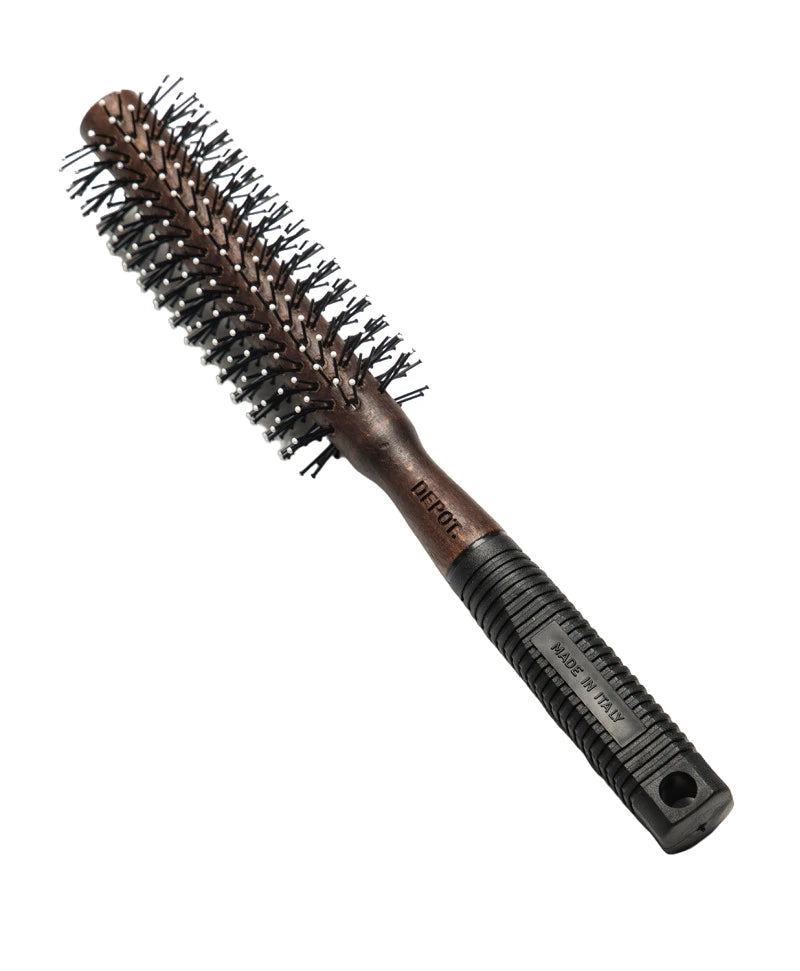 Depot, Accessories No. 724, Round, Hair Brush, Black/Brown, Size S, For Styling