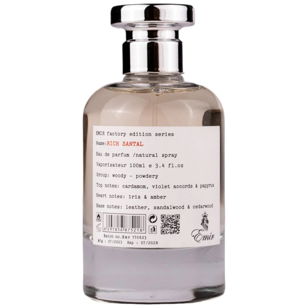 Emir, Rich Santal Factory Edition, Eau De Parfum, Unisex, 100 ml