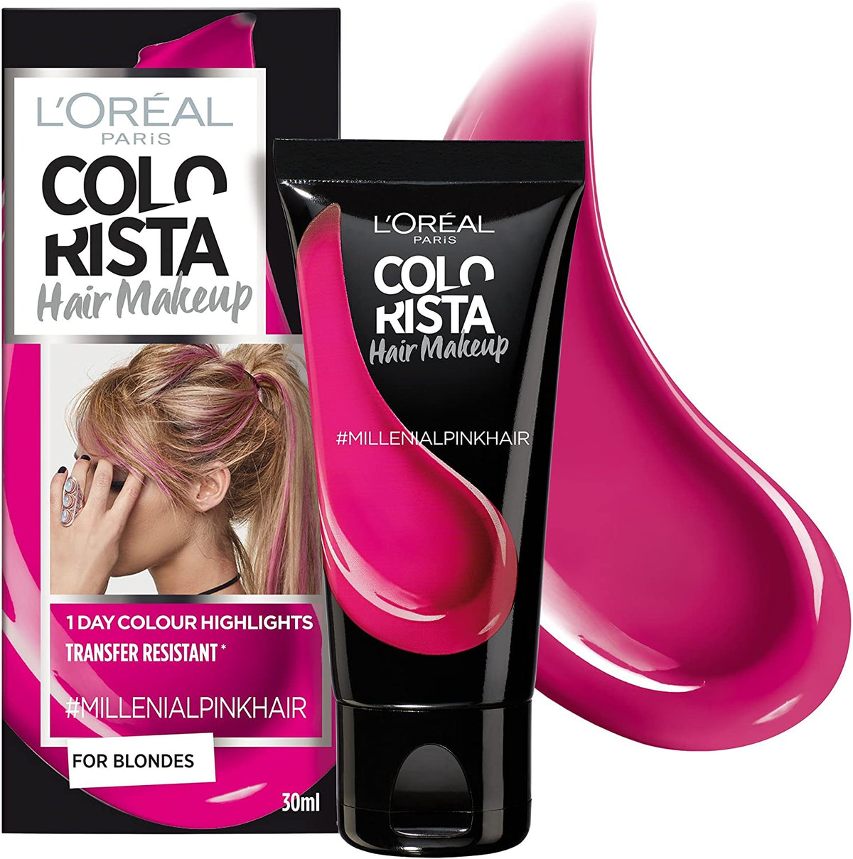 L'Oreal Paris, Colorista Hair Makeup, Semi-Permanent Hair Dye,  
