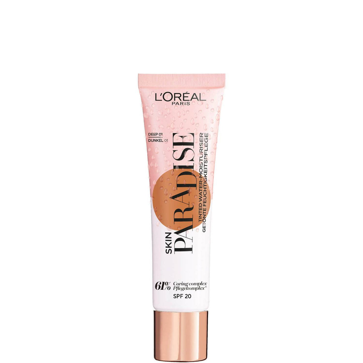 L'Oreal Paris, Skin Paradise, Aloe Vera, Hydrating, Water Cream, For Face, SPF 20, 01, Deep, 30 ml