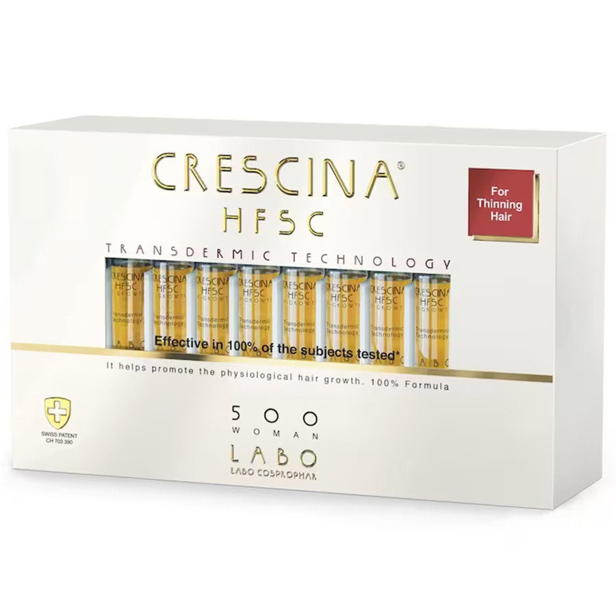 Labo Cosprophar Suisse Crescina Transdermic HFSC 500 tratamiento en ampollas para el crecimiento del cabello para mujeres 20 unidades