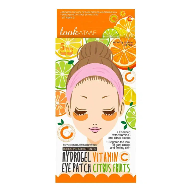 Look At Me Parches de hidrogel para ojos con vitamina C Frutas cítricas 10 unidades