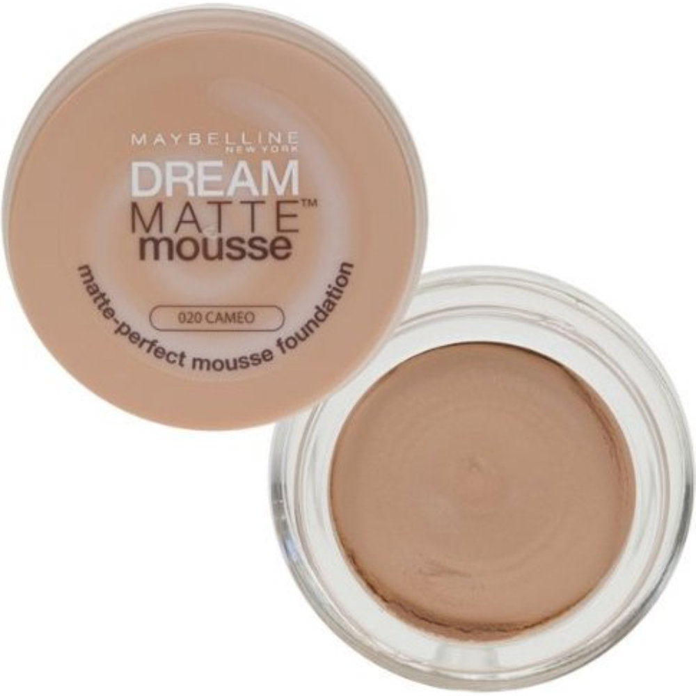 Maybelline, Dream Matte Mousse, Lightweight, Cream Foundation, 20, Cameo, SPF 15, 18 ml