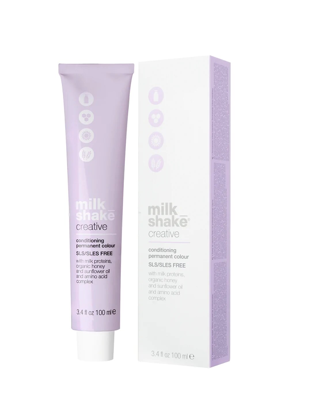 Milk Shake, Creative, SLS/SLES-Free, Permanent Hair Dye, 7.07NN Medium Blond Intense Natural, 100 ml
