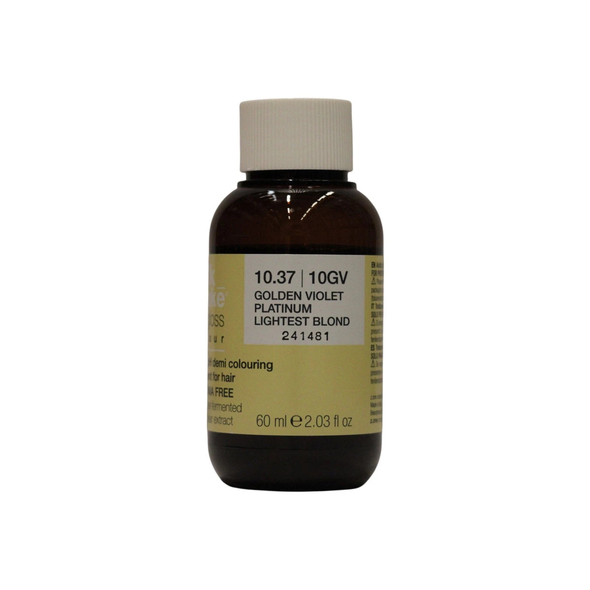 milk_shake The Gloss Acidic pH Color Semipermanente 10.37 Rubio Platino Violeta Dorado Muy Claro 60 ml