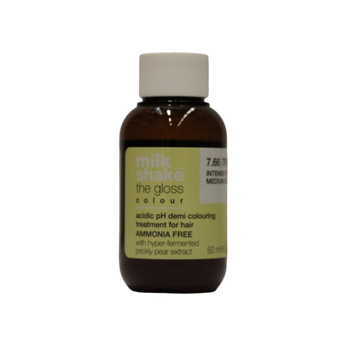 Milk Shake The Gloss Color de cabello semipermanente de pH ácido 7.66 rubio medio rojo intenso 60 ml