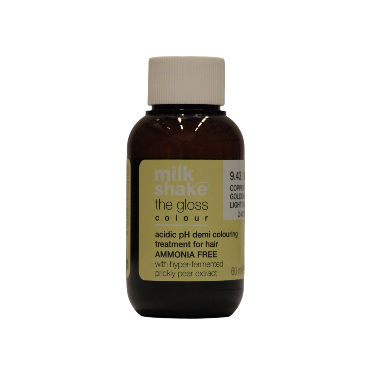 milk_shake The Gloss Tinte demipermanente para el cabello de pH ácido 9.43 Rubio muy claro cobrizo dorado 60 ml