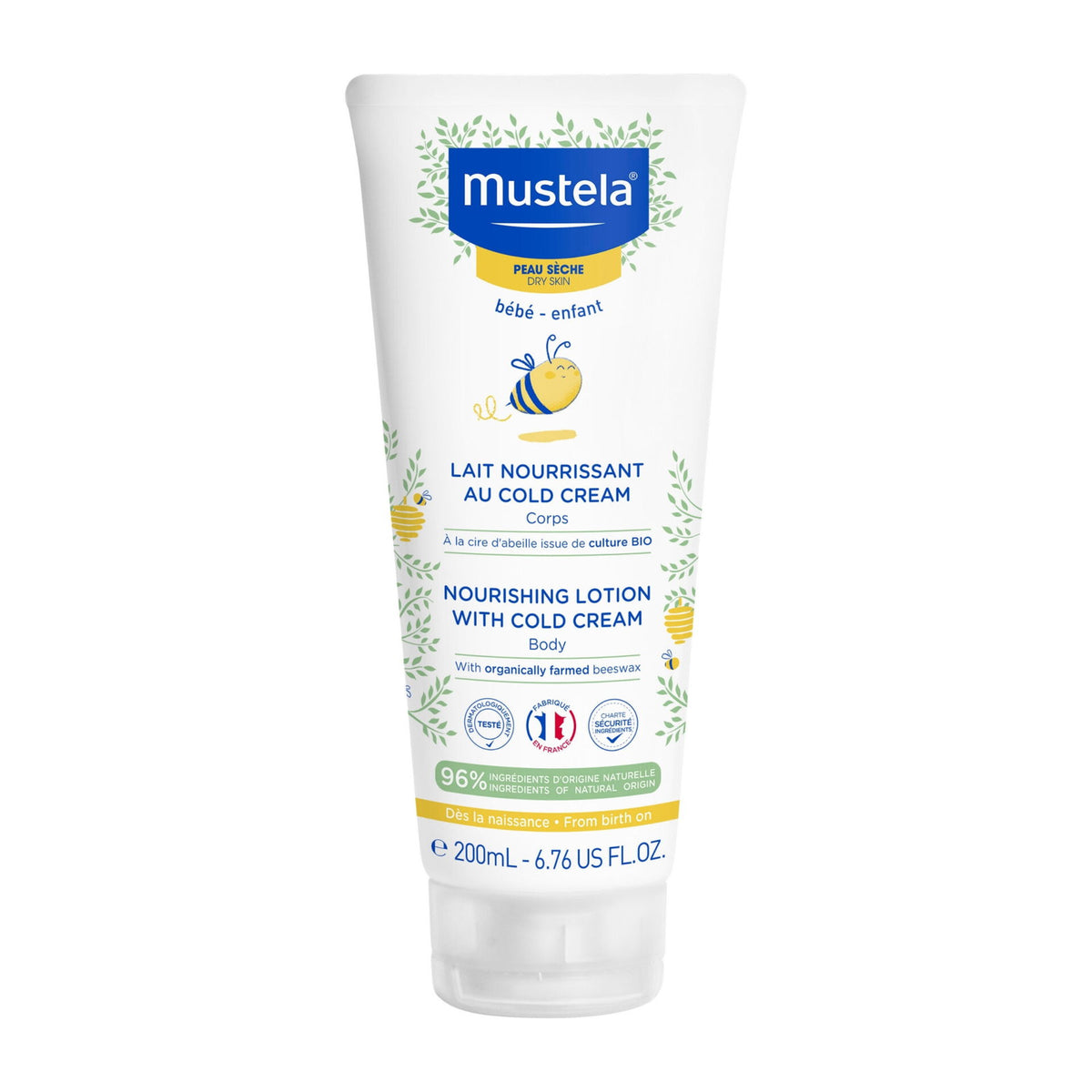 Mustela, Cold Cream, Natural Beeswax, Nourishing, Body Lotion, 200 ml