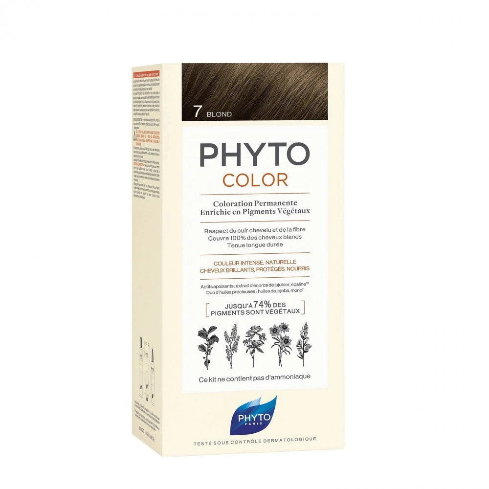 Phyto Phytocolor Coloración Permanente para el Cabello 7 Rubio 50 ml