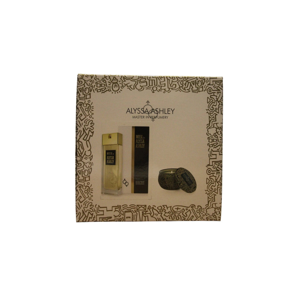 Alyssa Ashley Musk Set de Regalo Eau de Parfum con Vela Perfumada - 100 ml + 110 g