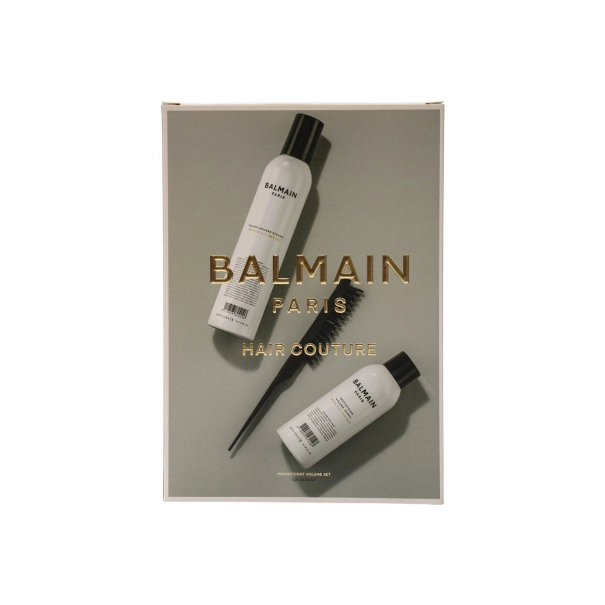 Balmain Set Magnificent Volume - Spray Texturizante 200 ml, Espuma 300 ml y Cepillo