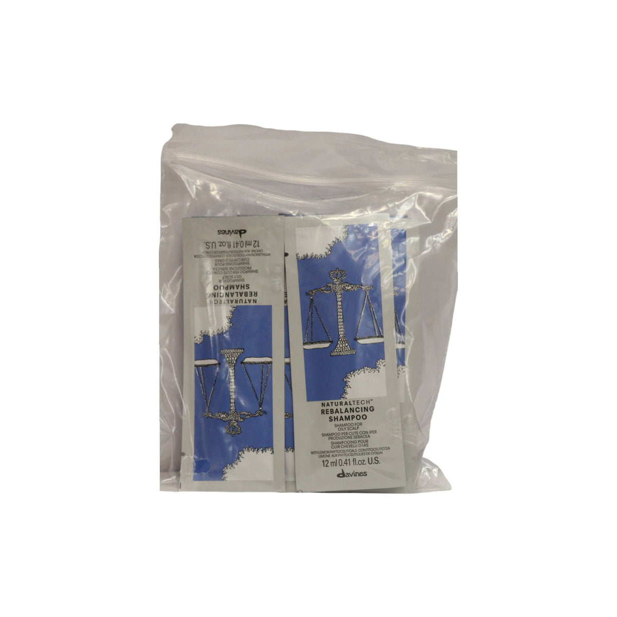 Davines NaturalTech Rebalancing champú en sobres - 12 unidades
