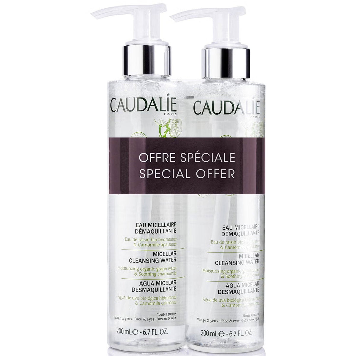 Set Duo, Caudalie, Caudalie, Cleansing, Micellar Water, For All Skin Types, 2 pcs, 200 ml