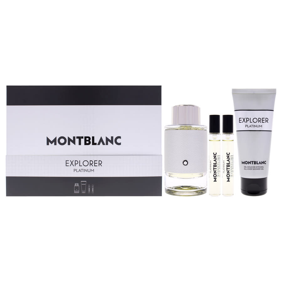 Set Montblanc: Explorer Platinum, Eau De Parfum, For Men, 100 ml + Explorer Platinum, Eau De Parfum, For Men, 2 pcs, 7.5 ml + Explorer Platinum, Cleansing, Shower Gel, For All Skin Types, 100 ml