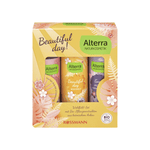 Set Rossmann: Alterra, Cleansing, Shower Gel, All Skin Types, 150 ml *Tester + Alterra, Hydrating, Shower Cream, 150 ml *Tester + Alterra, Hydrating, Body Milk, 150 ml *Tester
