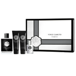 Set Vince Camuto: Virtu, Eau De Toilette, For Men, 100 ml + Virtu, Eau De Toilette, For Men, 15 ml + Virtu, Moisturizing, After-Shave Balm, 90 ml + Virtu, Shower Gel, Body, 90 ml