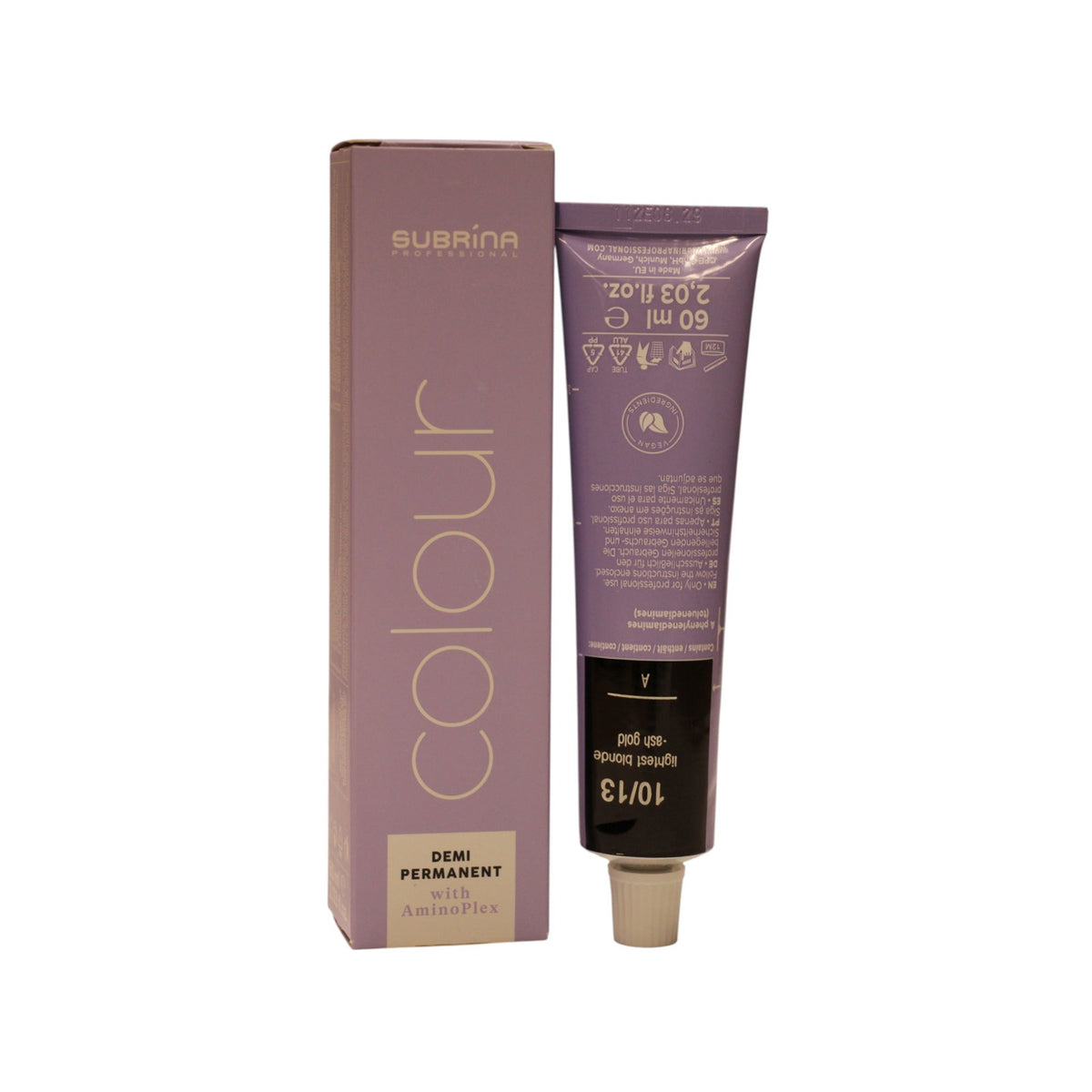 Subrina Professional Demi Permanent Colour 10/13 rubio clarísimo ceniza dorado 60 ml