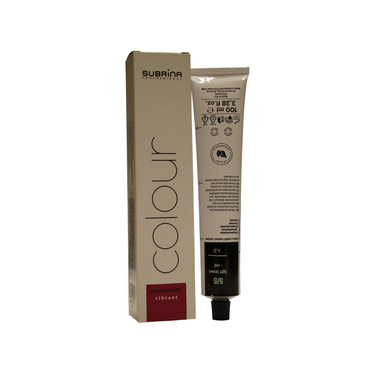 Subrina Professional Essential Colour Tinte Permanente para el Cabello 5/5 Castaño Claro Rojo 100 ml
