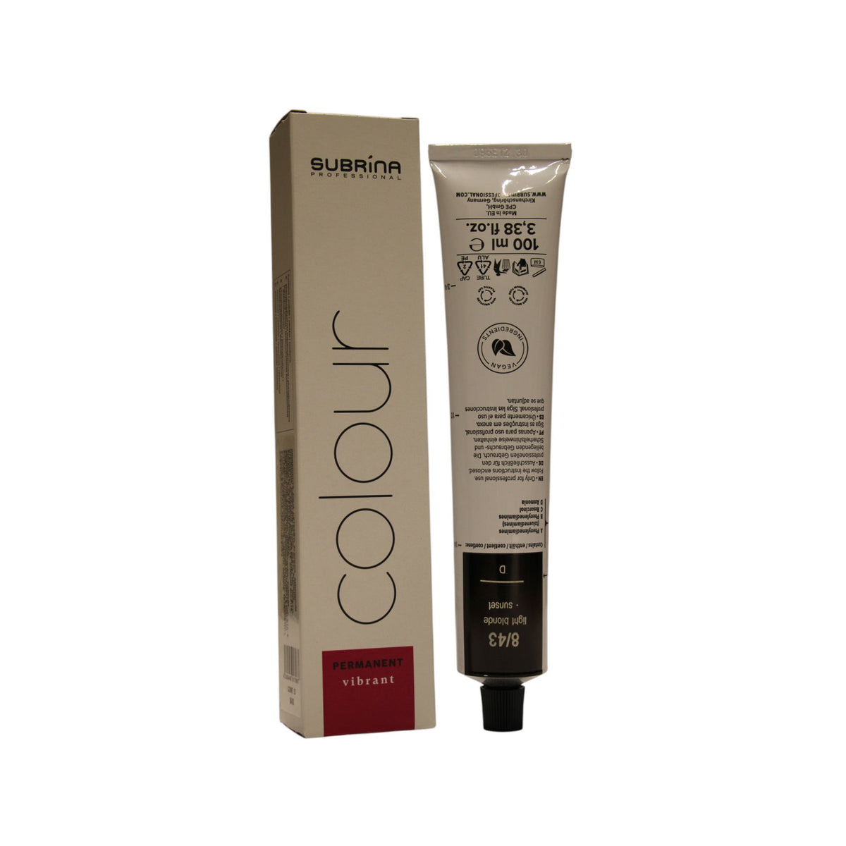 Subrina Professional Vibrant Colour Tinte permanente para el cabello 8/43 100 ml