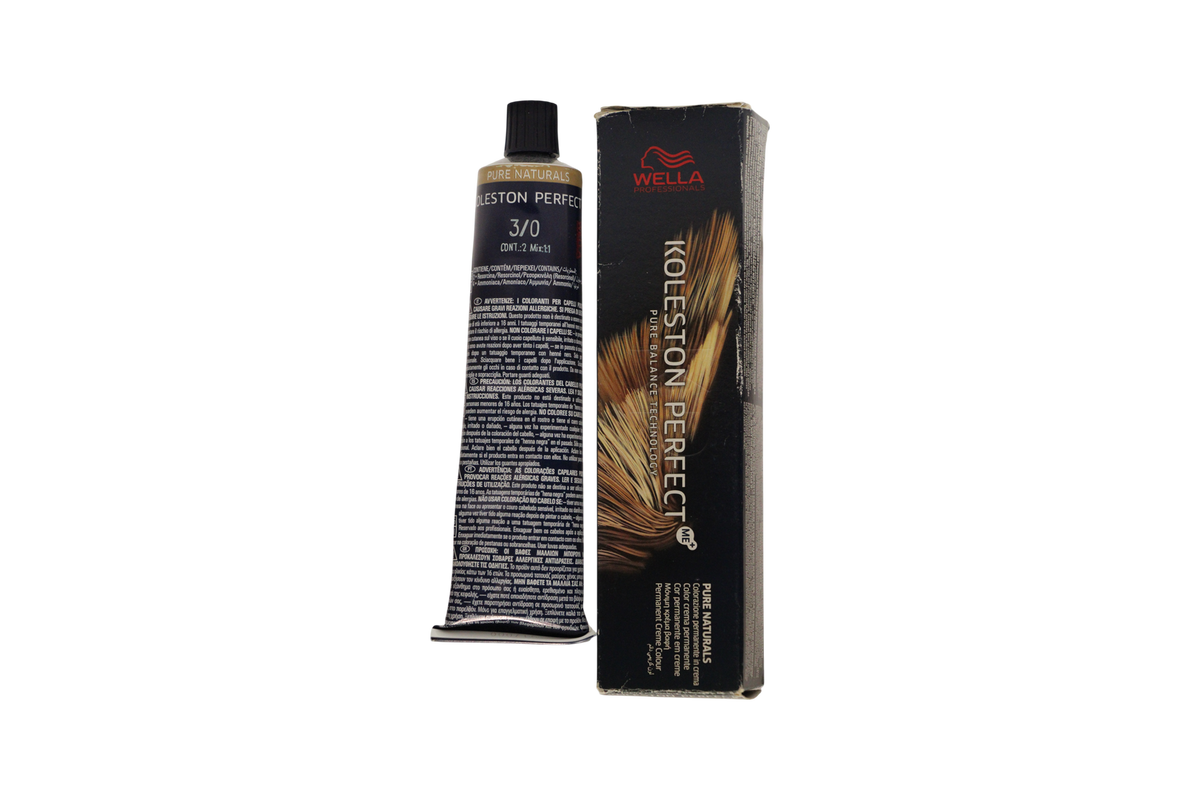 Wella Professionals Koleston Perfect Me+ Tinte permanente para el cabello 3/0 Castaño oscuro 60 ml Tester