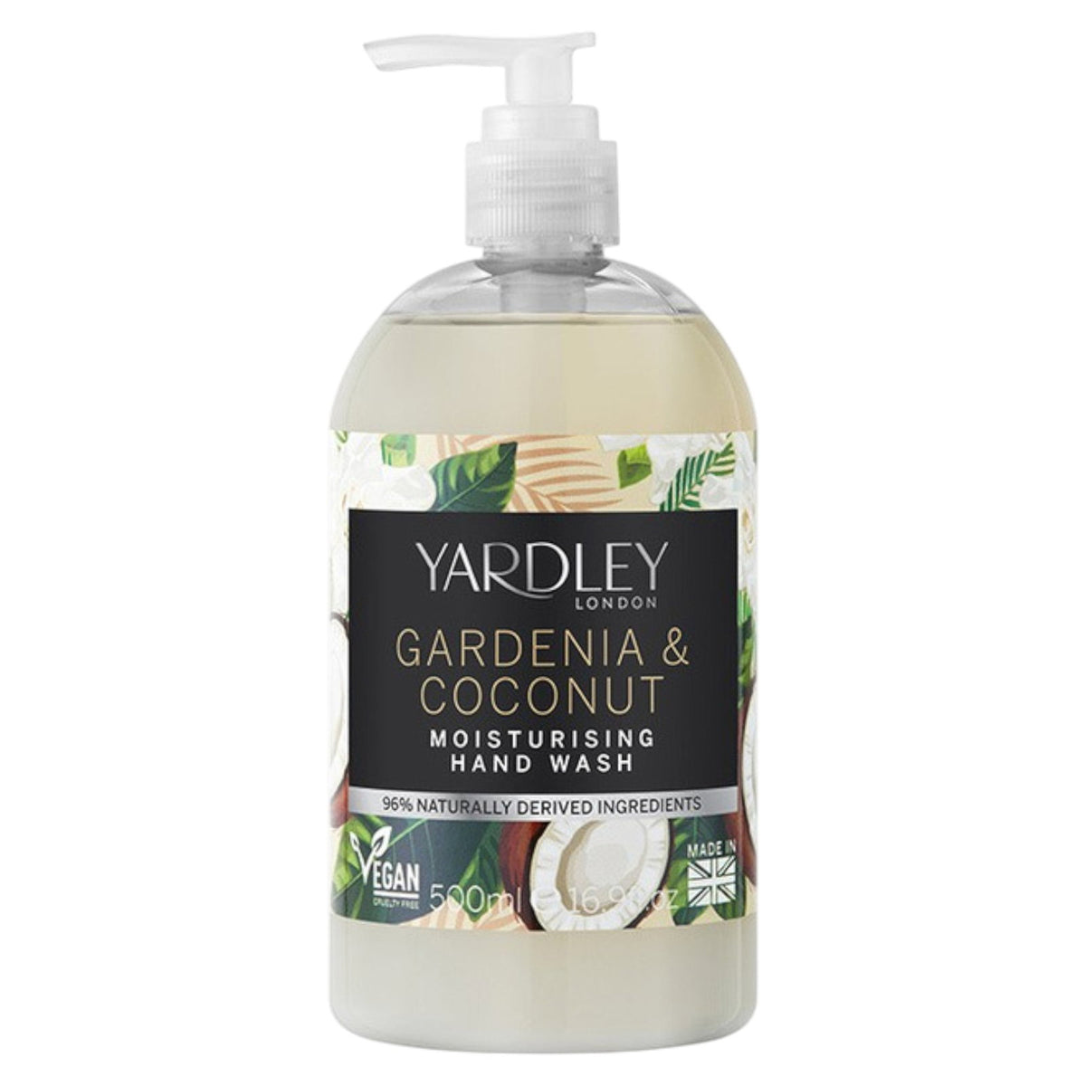 Yardley, Gardenia & Coconut Milk, Botanical, Cleanses, Hand Gel, 500 ml